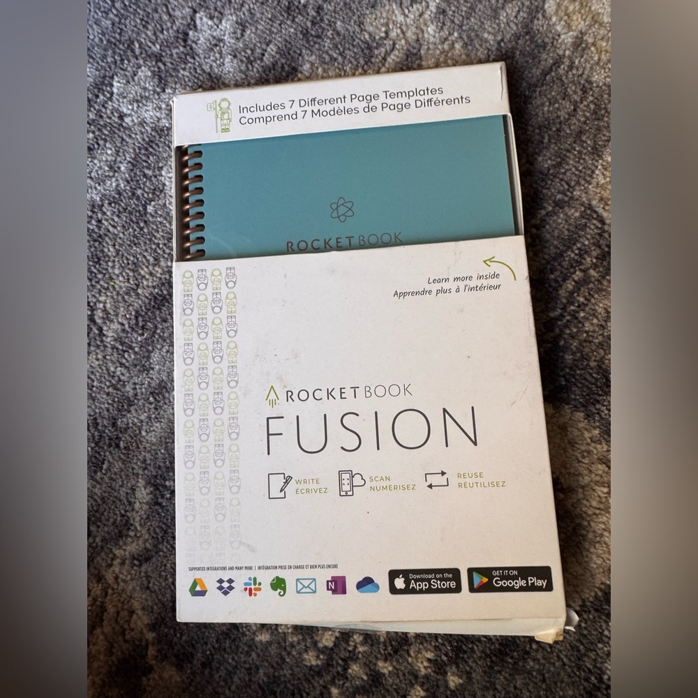 NWT Rocketbook Fusion Smart Reusable Notebook - Teal